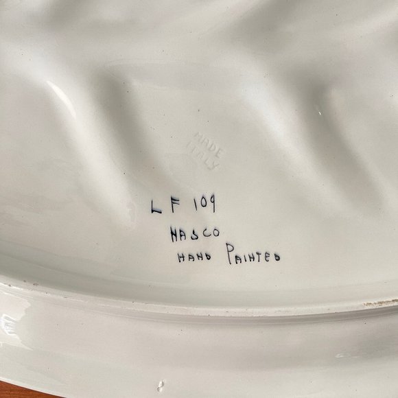 Vintage Italian Large Hand-Painted Platter by Nasco - Picture 6 of 11